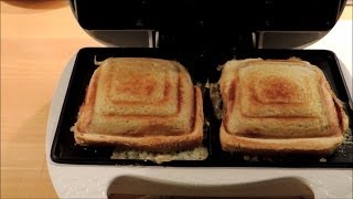 Cheese and ham toast in a sandwich maker Melissa toaster [upl. by Eitten71]