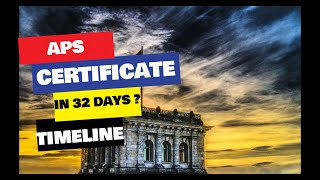 APS in 32 Days Challenge 🚀  Full Process  Checklist  FastTrack Your APS Certificate  Germany [upl. by Einaoj]