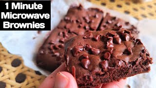 Easy 1 Minute Microwave BROWNIE Recipe Kids speciial Quick 1 Min Dessert Cookingwithirfana [upl. by Ellek]