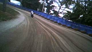 Harley Hummer 2014 Wauseon Antique Motorcycle Flat Track Race 165 cc [upl. by Nirak]