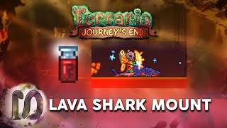 Terraria 14 Journeys End  Lava Shark Mount  Superheated Blood  Lava Fishing Items [upl. by Steinman]