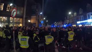 Chelsea Fans Push Back Police  Tottenham Vs Chelsea EFL Cup [upl. by Sanburn976]