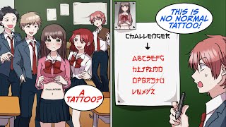 This girl showed up to school with a tattoo but then… Manga Dub [upl. by Lyrem]