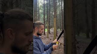 2 shots with Horsebow right in to  archery outdoors hobby bowhunting horsebow [upl. by Ahseniuq]