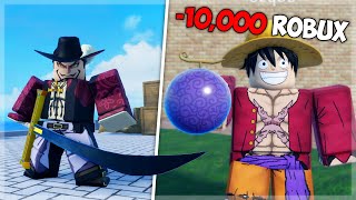 Spending 10000 ROBUX In Different One Piece Roblox Games [upl. by Abdella]