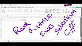 Read and write excel data in selenium C [upl. by Ioves]