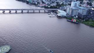 AERIAL 4K DRONE FOOTAGE OF LAGOS ISLAND NIGERIA FREE [upl. by Waly]