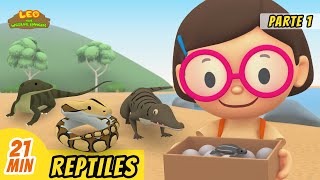 Reptiles Episodio Compilación Parte 12 Español  Leo El Explorador  Animación  Familia [upl. by Nash]