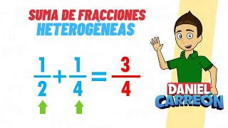 SUMA DE FRACCIONES HETEROGENEAS Super fácil  Para principiantes [upl. by Carr]