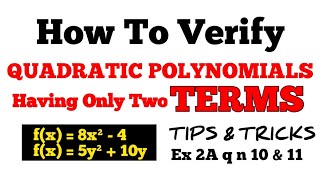 Chapter 2 Ex 2A Class 10th Maths R S Aggarwal  Polynomials Ex 2A Q N 10 amp 11 [upl. by Elladine]