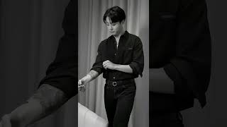 Black shirt with folded sleevesbts btsarmy jungkook taekook shortvideo viralvideo jin [upl. by Quiteris]