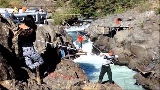 Klickitat River native dip net salmon fishing [upl. by Aniratac857]