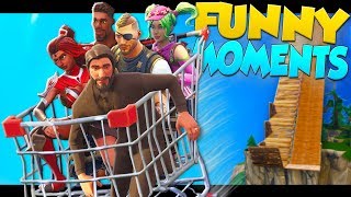 SHOPPING CART STUNTS Fortnite Funny Moments [upl. by Bord]