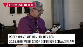 Freudenreicher Rosenkranz aus dem Kölner Dom mit Weihbischof Dominikus Schwaderlapp 30052020 [upl. by Wye]