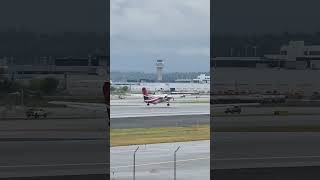 Ravn Alaska Dash 8 Landing at Anchorage Airport dhc8 [upl. by Leuqram]