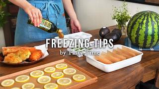 冷凍保存できる意外な食材15選／時間とお金を節約するための冷凍テク／Food Freezer Hacks [upl. by Fesoj522]