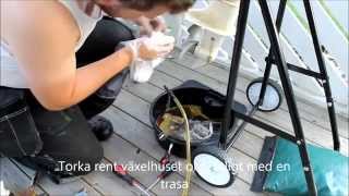 How to change gear oil OMC Evinrude Johnson 4 hp 2stroke [upl. by Suoiradal]