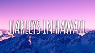 Katy Perry  Harleys In Hawaii Slowed TikTok lyrics [upl. by Ahsienor]