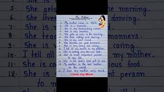 10 lines essay on my mother My mother essay in english shorts ytshorts viral [upl. by Acemaj]