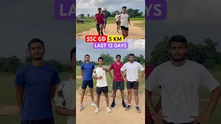 SSC GD 🎯 LAST 12 DAYS TO GO 😊 sscgd 5km runningtips [upl. by Giustino]