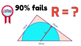 How to Find the Radius of a semicircle Inside a Triangle [upl. by Clo]