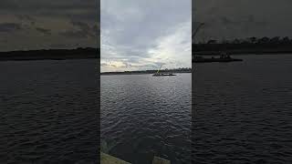 Boat passing through East River in Brunswick GA tga taylorsgrandadventures walkintosuccess [upl. by Stanley]