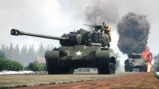 Squad 44  M26 PershingM4 Sherman Tank Battle  4K [upl. by Anerrol]