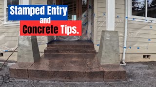 Stamped Concrete Entry  wishing I had some form liners to take this to the next level [upl. by Whitebook]