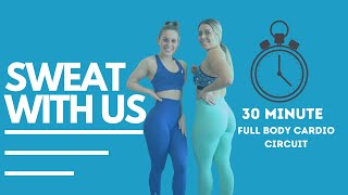 WORKOUT WITH US  Full Body Real Time Cardio Circuit  No Equipment [upl. by Aneles]