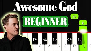 Learn How To Play quotawesome Godquot By Michael W Smith On Piano  Easy Tutorial For Beginners [upl. by Rooke]