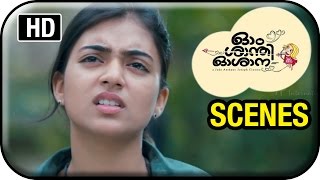 Om Shanti Oshana Movie Scenes  Nazriya threatens Aju Varghese  Nivin Pauly [upl. by Atiuqet]