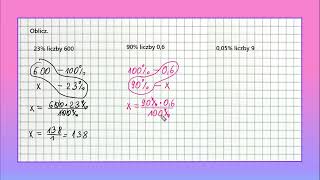 PROCENTY od podstaw obliczanie procentu danej liczby klasa 6 i 7 zadanie 6 [upl. by Forras401]
