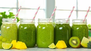 5 Healthy Green Smoothie Recipes [upl. by Marcela]