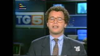 Anticipazioni Tg5 Enrico Mentana  Canale 5 25 maggio 1993 [upl. by Jesselyn188]