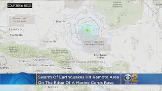 Swarm Of Earthquakes Hit Remote Area On Edge Of Twentynine Palms Marine Corps Base [upl. by Bern]