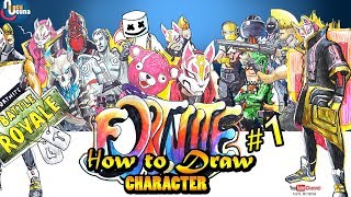 HOW TO DRAW FORTNITE CHARACTER [upl. by Soinotna770]