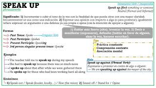 Phrasal Verb Speak up [upl. by Amo]