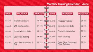 Monthly Training Calendar [upl. by Hanan394]