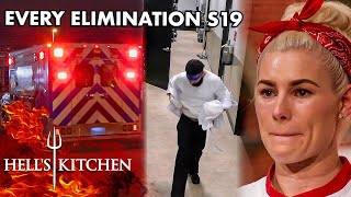 Every Elimination From Season 19 of Hells Kitchen [upl. by Centeno359]