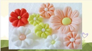 Artesanía en Azúcar flores fáciles de fondant paso a paso [upl. by Etteneg]