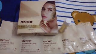 Ozone illuminious gold Facial kit Review how to use gold Facial kit goldfacialkit [upl. by Nwahsav]