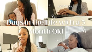 DAYS IN THE LIFE AS A NEW MOM  Working from home doctor visits amp chaotic days [upl. by Dollie]