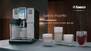 Saeco Incanto Troubleshooting  Cannot insert brew group [upl. by Ynnohj]