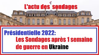 LActu des Sondages  Présidentielles 2022  Les sondages après 1 semaine de guerre en Ukraine [upl. by Eileme]