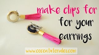 DIY How to make clip on earrings with wire Make the clip [upl. by Iglesias990]