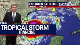 Tropical Storm Francine forms in Gulf of Mexico [upl. by Camilia]