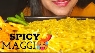 EATING SPICY🥵🌶MAGGI WITH CHILLIESINDIAN FOOD ASMRASMR EATINGEATING SOUNDS [upl. by Randi]