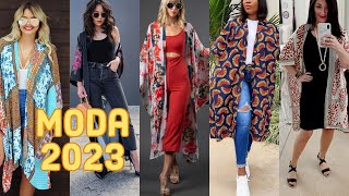 Los mejores looks con KIMONO 2023moda mujer primavera verano 2023tendencias de moda [upl. by Eidroj907]