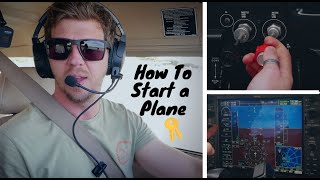 How to START A PLANE  Cessna c172sp [upl. by Darrow]