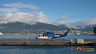 Sikorsky S76  Takeoff  Snowcaps  4K [upl. by Zamir985]